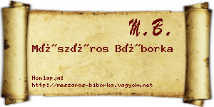 Mészáros Bíborka névjegykártya