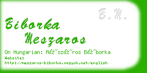 biborka meszaros business card